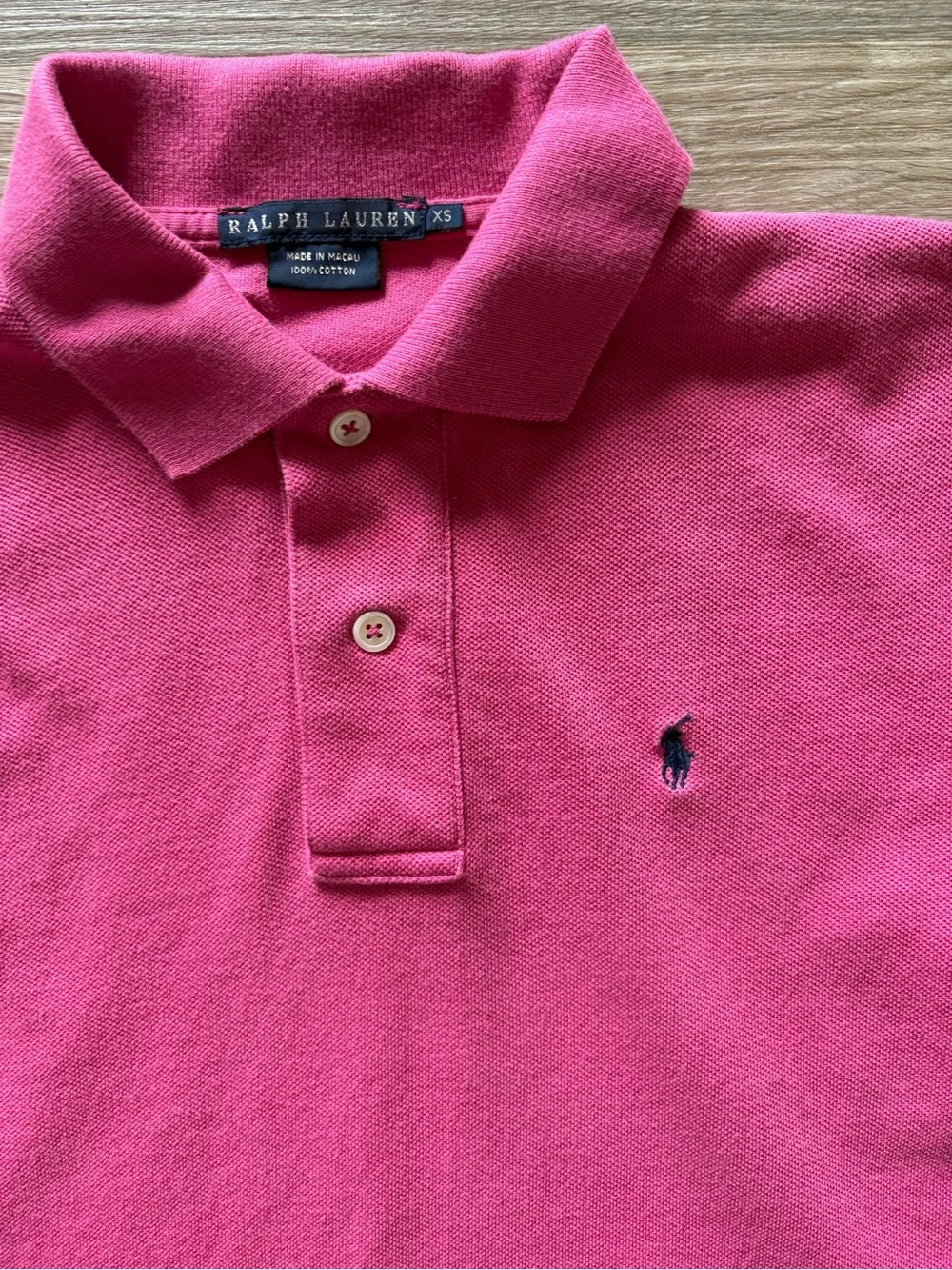Ralph Lauren Mens XS Pink Pique Polo Shirt Short Sleeve